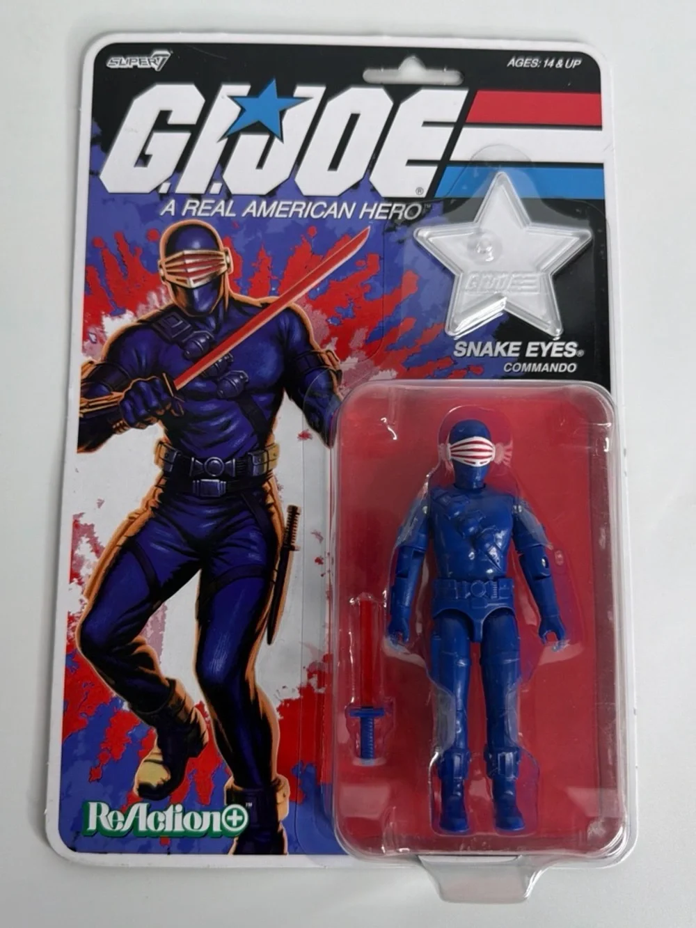 Super7 G.I. Joe ReAction+ Snake Eyes 250th Anniversary Figure